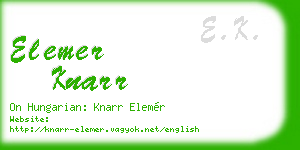 elemer knarr business card